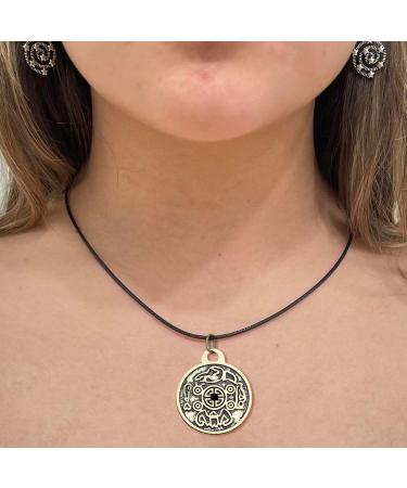 Oralgos Elegant Bronze Amulet Necklace - Stylish Adjustable Collarbone Chain Jewelry for Everyday Use - Buy Online on GoSupps.com