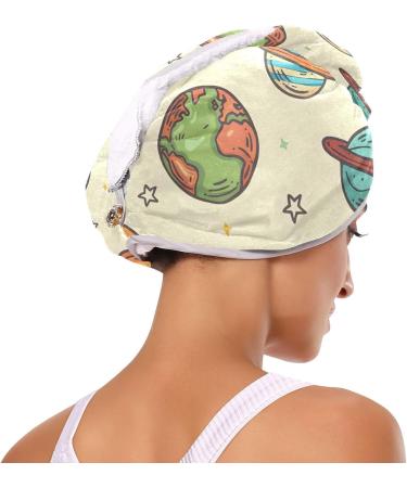 Star Planets Hair Towel 2 Pack | Super Absorbent Quick Dry Hair Turbans for Women & Girls - Buy Online on GoSupps.com