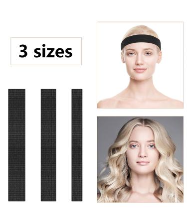 Wig Edge Elastic Band - Adjustable Non-Slip Wig Grip Band for Making Wigs - 12 Pieces in 0.98, 1.2, and 1.38 Inch Width - Black - Buy Online on GoSupps.com