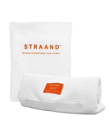 Straand Woven Microfiber Hair Towel - Fast Drying Anti Frizz Hair Towels for Women - Gentle on Your Scalp  Highly-Absorbent Waffle Weave Microfiber Towel for All Hair Types (37in x 32in)