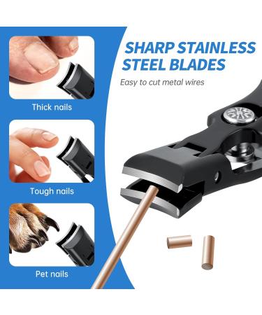 NiHome Heavy Duty Nail Clippers for Thick Hard Nails Set of 2 Wide Opening & Slanted Curved Blade Precision Ingrown Toenail Clippers Extended Anti-Slip Handles and Ultra Sharp Stainless-Steel Blades - Buy Online on GoSupps.com