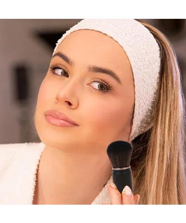 Retractable Powder Brush Small Foundation Brush - Retractable Foundation Brush Compact Makeup Brush Soft with Lid for Powder Foundation Blush black - Buy Online on GoSupps.com