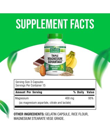 Botanic Choice Triple Magnesium Advantage Capsules for Nerve, Heart, Digestive & Muscular Health - Buy Online on GoSupps.com