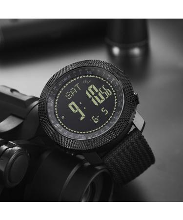 AVTREK Men's Outdoor Tactical Survival Digital Watch - Black | Military Army Altimeter, Barometer, Compass | Smart Swim Watch for Hiking & Sports - Buy Online on GoSupps.com