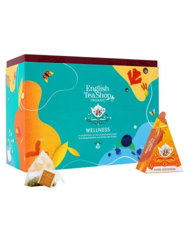Shop ETS Organic Tea Gift Set - Wellness Sample Box with 12 Pyramid Bags for Birthdays Mother's Day Easter & Christmas - Buy Online on GoSupps.com