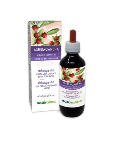 Naturalma Ashwagandha (Withania somnifera) Root Alcohol-Free Tincture - 6.76 fl oz Liquid Extract in Drops - Herbal Supplement - Vegan Alcohol-free 6.76 Fl Oz (Pack of 1)