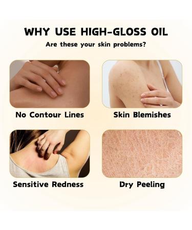 Shimmer Body Oil - Body Shimmer - Golden Brown Body Shimmer Oil for Body & Face - Body Oil for Women - Moisturizing & Non-sticky Body Oil - Body Skin Care (Shiny Gold) - Buy Online on GoSupps.com