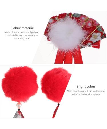 7 Pairs New Year Hairpin Hair Clip for Women Cute Hair Pins Chinese New Years Hair Clips Cheongsam Hair Accessories New Year Headwaer Kids Miss Pompom Fabric Chinese Style - Buy Online on GoSupps.com