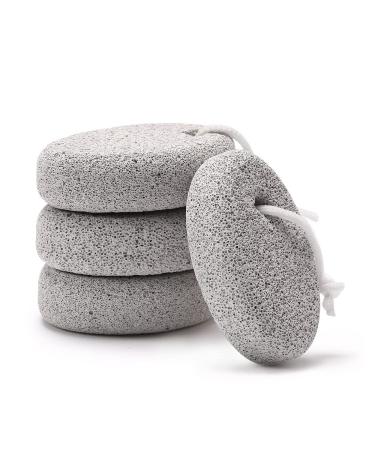 4-Pack Natural Pumice Stone for Feet, Borogo Lava Pedicure Tools Hard Skin Callus Remover for Feet and Hands - Natural Foot File Exfoliation to Remove Dead Skin, Heels, Elbows, Hands