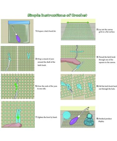 Latch Hook Crochet Needle Set - 5 Pieces Different Sizes for Carpet Making and Dreadlocks - Buy Online on GoSupps.com