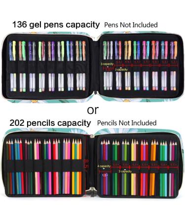 qianshan Pencil Case Holder Slot -Â Holds 202 Colored Pencils or 136 Gel Pens with Zipper Closure - Large Capacity Polyester Pen Organizer for Watercolor Pens or Markers - Perfect for Artist Daisy daisy202 - Buy Online on GoSupps.com