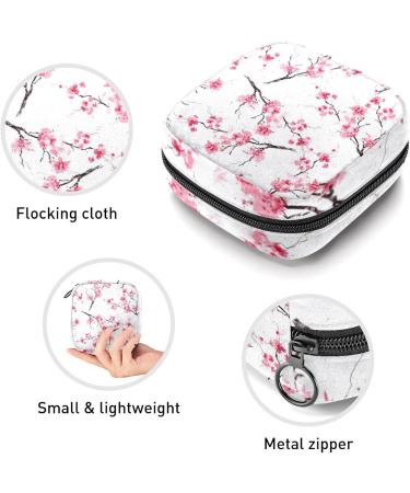 GIAPB Period Bag Sanitary Napkin Storage & Travel Makeup Pouch - Spring Pink Peach Blossom Color - Buy Online on GoSupps.com