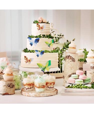 50Pcs Edible Wafer Paper Butterfly Cupcake Toppers Asudaro Butterfly Cake Decoration for Birthday Party Wedding Food Decorations One Size Type 3 - Buy Online on GoSupps.com