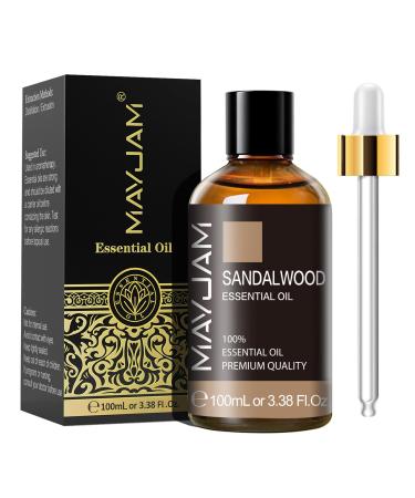 MAYJAM Sandalwood Essential Oil 100ML Sandalwood Oil for Diffuser Humidifier DIY Home Wardrobes Sandalwood 100 ml (Pack of 1) - Buy Online on GoSupps.com