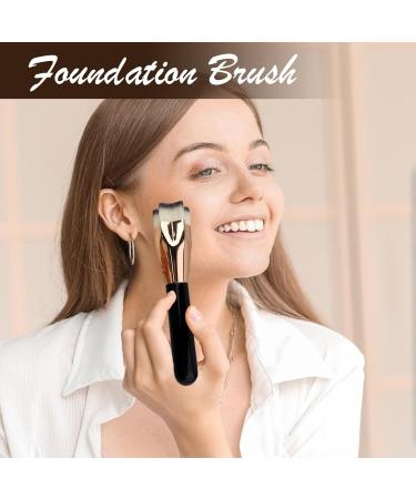 Virtcooy Foundation Makeup Brush | Soft Contour Foundation Makeup Brush with Flat Top Buffing and Blending Makeup Brush with Ergonomic Handle for Dating Business Trip - Buy Online on GoSupps.com