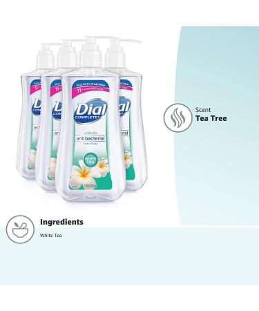 Dial Antibacterial Liquid Hand Soap - White Tea, 11 Ounce (Pack of 4) - Tea Tree, 11 Fl Oz (Pack of 4) - Buy Online on GoSupps.com