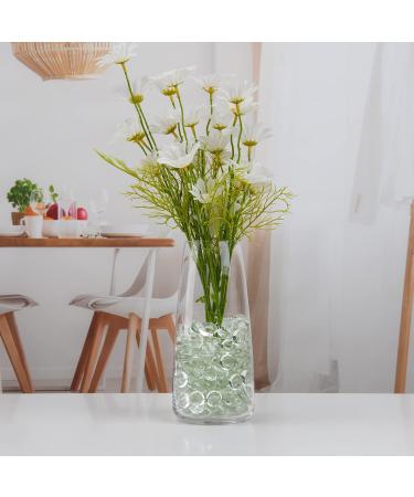 Hisredsun 290 Pcs Glass Pebbles - Flat Marble Pearls Decorative Stones for Vases Aquariums & Landscapes | Colorless Fire Glass & Gemstones - Buy Online on GoSupps.com