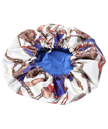 Beaupretty Silk Shower Cap for Women - Breathable Hair Care Hat with Elastic Band (Blue) - Ideal for Salon & Nighttime Use - Buy Online on GoSupps.com