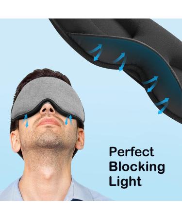 Shop In-House Cotton Sleep Mask for Side Sleepers - 3D Light-Blocking Eye Mask with Hearing Protection & Adjustable Velcro for Ultimate Comfort | Ideal for Women & Men - Buy Online on GoSupps.com