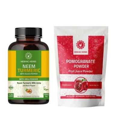 Neem Turmeric Capsules with Amla and Pomegranate Juice Powder 227g