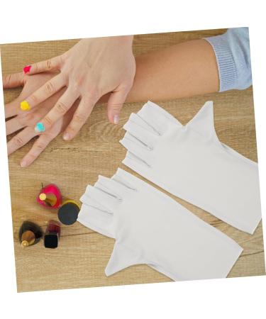 POPETPOP Nail Anti-uv Gloves 2 Pairs pink gloves UV gloves nail art supplies UV protection gloves for manicure UV nail gloves manicure gloves anti UV nail art accessory Nail supplies Nylon - Buy Online on GoSupps.com