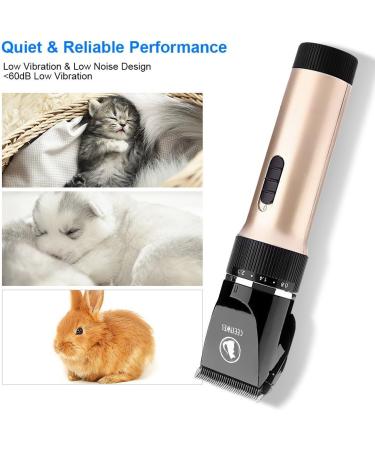 AOKEY Dog Clippers Low Noise Professional Hair Clipper Set with 4 Comb + Pro Accessories Rechargeable Shaving Tool - Buy Online on GoSupps.com