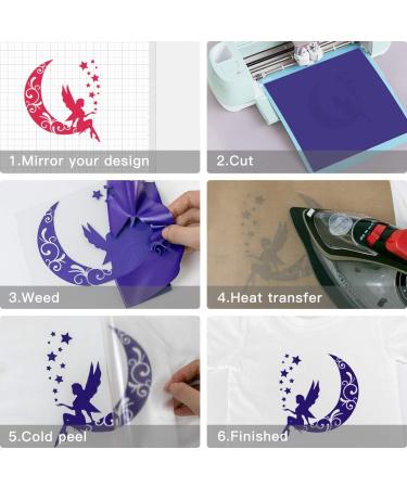 HTVRONT 12 Pack Heat Transfer Vinyl Bundle - 12x5' Rolls for Cricut & Cameo, Easy to Cut & Weed Iron-On HTV Vinyl - Buy Online on GoSupps.com
