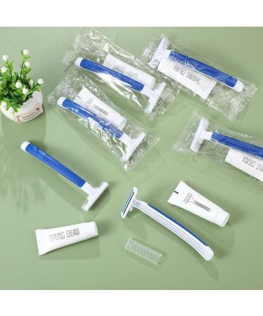 50 Sets Disposable Razors in Bulk - Twin Blade Razors with Shaving Cream | Individually Wrapped for Men & Women | Perfect for Homeless Hotels Shelters & Travel - Buy Online on GoSupps.com