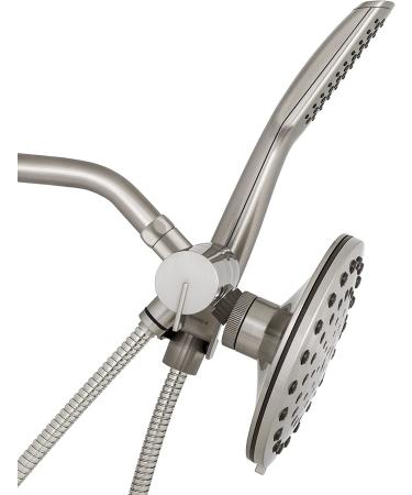 Waterpik High-Pressure Shower Wand & Rain Shower Head Combo - 12 Spray Modes, 8-Foot Hose, Brushed Nickel - Buy Online on GoSupps.com