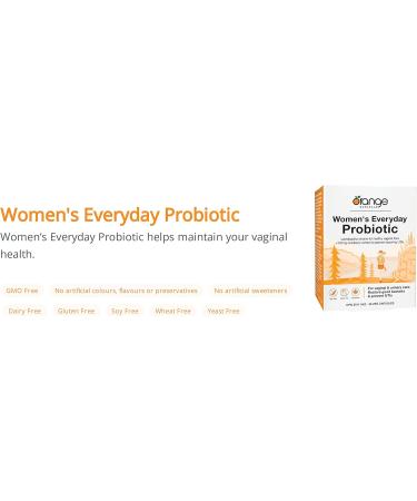 Orange Naturals - Women's Everyday Probiotic 30 Caps - Probiotic Supplement with Lactobacillus Acidophilus and Rhamnosus for Gut PH and Vaginal Balance - Probiotics for Women 30 count (Pack of 1) - Buy Online on GoSupps.com