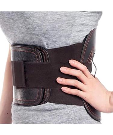 Samnuerly Leather Back Bandage Belt for Men & Women | Breathable Waist Support & Lumbar Cushion for Back Pain Relief | Small Size - Buy Online on GoSupps.com