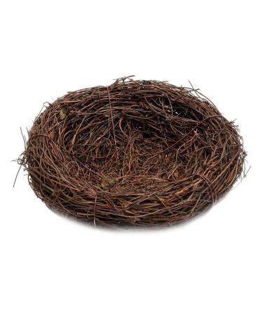 Inzopo Nest Rattan Artificial Birds Small Animals Decoration Garden Field Accessories 25 cm