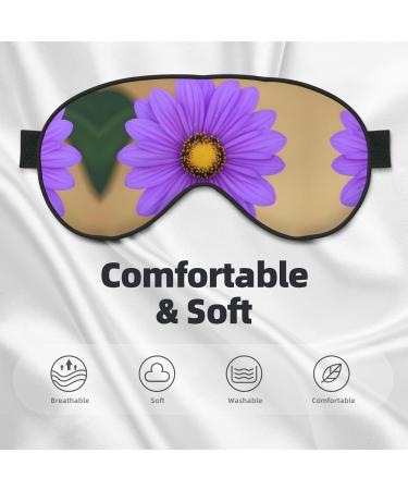 Purple Flower Sleep Mask - Adjustable Breathable & Fashionable Eye Mask for Ultimate Comfort | International Shipping Available - Buy Online on GoSupps.com
