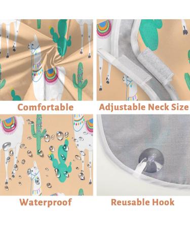 Buy Alpaca Cactus Beard Bib Apron | Non-Stick Waterproof Hair Catcher for Men | Perfect Grooming Gift with Suction Cups - Buy Online on GoSupps.com