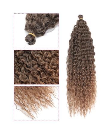 Deep Twist Crochet Hair Bundles - 26 Inch Synthetic Kinky Curl Extensions - Ombre Waterwell Twist Braids T27# - 3 Packs for Stunning Hairstyles - Buy Online on GoSupps.com