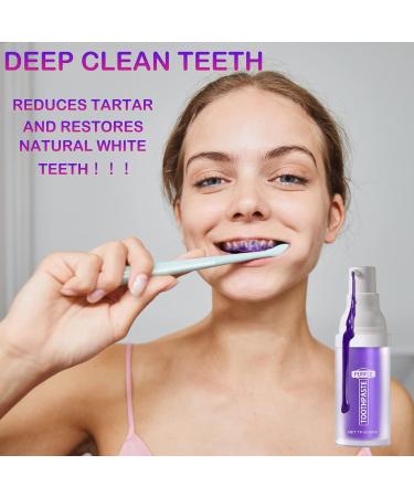 Purple Teeth Whitening Toothpaste - Effective Stain Removal & Gum Repair for Yellow Teeth - Buy Online on GoSupps.com