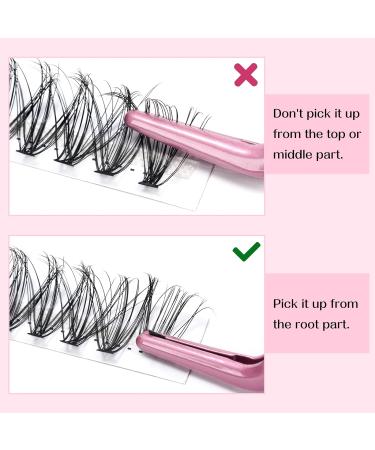 280 Pcs 30D-D-0.07-14 Cluster Wispy Bottom Individual Lashes, 10D 20D C D Curl for DIY At-Home Application - 14mm - Buy Online on GoSupps.com