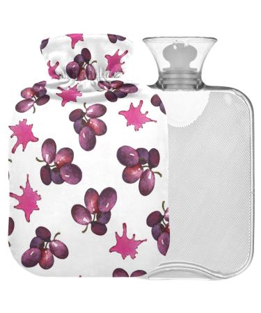 Naanle Hot Water Bottle with Cover Transparent 2L Large Hot Water Bottle for Bed Hand Feet Pain Relief Heat and Cold Therapy