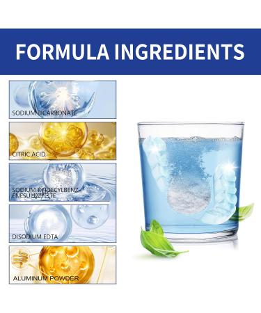 Denture Cleaning Tablets Whitening Dentures Fresh Breath Oral Care Cleaning Tablets - Buy Online on GoSupps.com