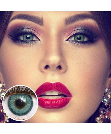 Shop Natural Blue Silicone Comfort Contact Lenses - 1 Pair (14.50mm) + Free Container | GlamLens - Buy Online on GoSupps.com