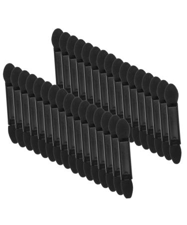 Beavorty 100pcs Brush Eyeshadow Applicator Double Sided Brush Beauty Sponge Mini Makeup Sponge Kit Black Size 1