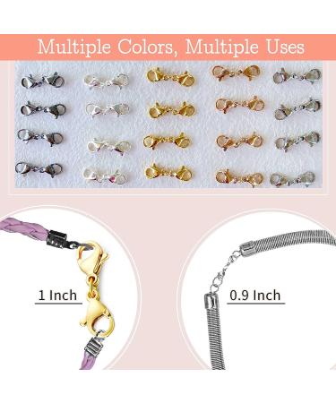 Double Lobster Clasp Extender for DIY Jewelry Making - 8pcs Silver 0.9 Inch - Buy Online on GoSupps.com