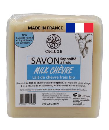 Organic Fresh Goat Milk and Colloidal Silver Mask Soap - Cold Saponified, Ideal for Eczema, Psoriasis, Acne, Moisturizing, Soothing for Soft and Radiant Skin: 1 soap 100 GR