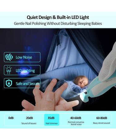 13-in-1 Electric Nail File for Children | Quiet Manicure & Pedicure Set with 10 Replacement Heads | Safe for Newborns - Buy Online on GoSupps.com