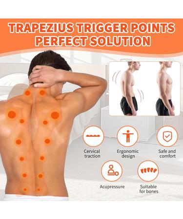 Smtelgance Trigger Point Massager: Ultimate Trapezius Massage Device for Neck & Shoulder Relief - Relax & Relieve Fatigue (Orange) | International Shipping Available - Buy Online on GoSupps.com