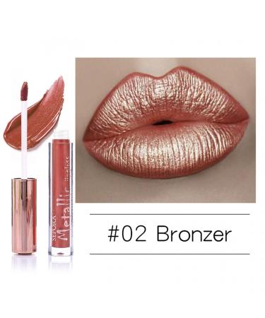 Matte Metallic Waterproof Lip Gloss - Long Lasting & Strongly Pigmented Liquid Lipstick for Women - 0.15 Fl Oz - Buy Online on GoSupps.com
