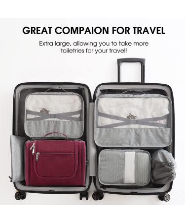WANDF Large Hanging Toiletry Wash Bag Travel Makeup Organizer (Red) - Men and Women's Cosmetic Storage Solution - Buy Online on GoSupps.com