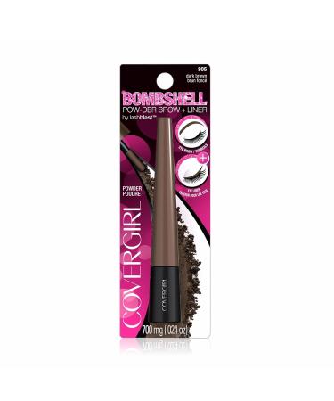 COVERGIRL Bombshell POW-der Brow & Liner Eyebrow Powder Dark Brown 805, 0.24 oz - Buy Online on GoSupps.com