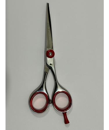 Pro-Kutz Hairdressing Barber Hair Scissor for Professional Hairdressers Barbers Stainless Steel Hair Cutting Shears for Salon Barbers Men Women Children and Adults Size 5 Inches Red