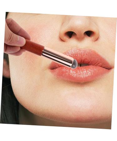 minkissy Silicone Lip Brush Concealer Brush Lip Applicator Makeup Brush Lip Makeup Travel Brush Lipstick Lip Gloss Applicator Makeup Tools Lip Wands Women Lip Brush Lip Brush Wand Wooden 10.00X1.50X1.50CM Brown - Buy Online on GoSupps.com